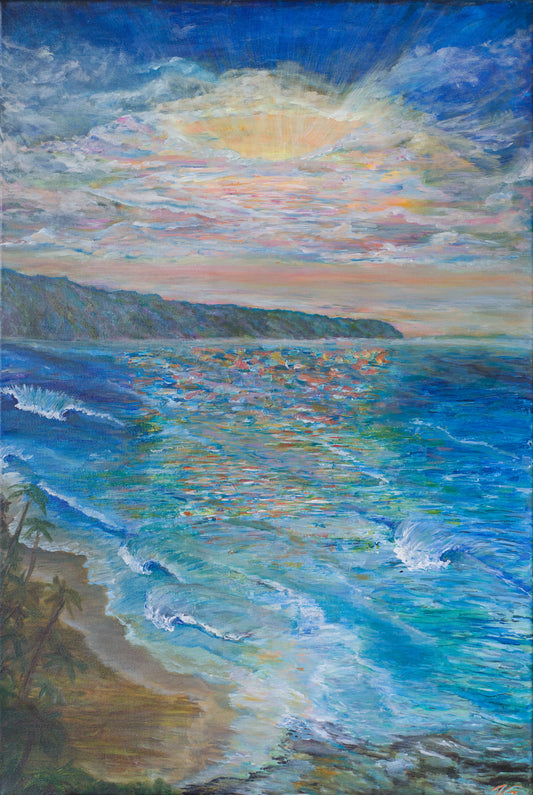 "Haleiwa Glow" - Matted Print