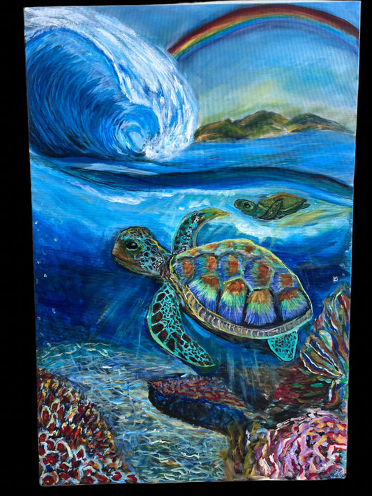 "Honu’s World" – Original Artwork